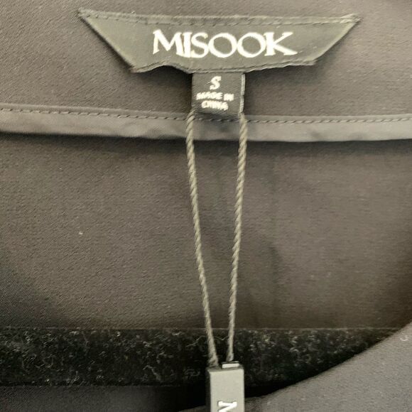 New $388 Misook Black Zipper blazer Jacket Small S - Picture 3 of 6